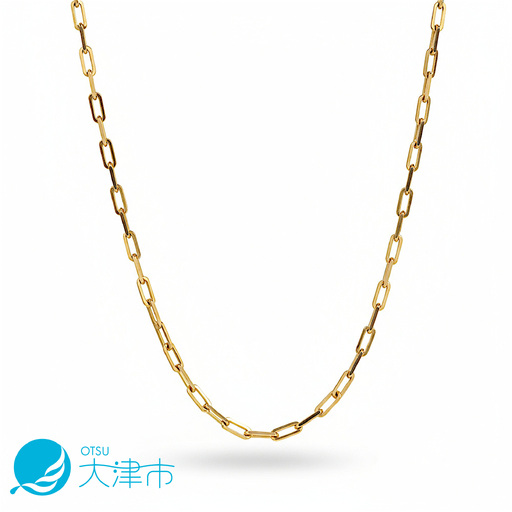 18金イエローゴールド 長小豆チェーンネックレス 43cm 優美な贅沢 大人ジュエリー[AM008] / SN1001-K18