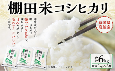 A4184 【令和7年産米】新潟県岩船産 棚田米 コシヒカリ 6kg
