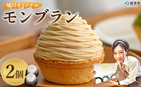 [城川オリジナルモンブラン 2個入り] 栗 スイーツ マロン 洋菓子 おかし ケーキ くり お試し 和栗ペースト クリーム 渋皮煮 スポンジ チーズアパレイユ タルト メニークエスト 愛媛県 西予市[冷凍]『3か月以内に順次出荷予定』ふるさと納税モンブラン