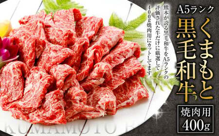 ＜ R8年熊本地震復興支援 ＞A5ランク くまもと 黒毛和牛 焼肉用 牛肉 牛 400g 熊本県 上天草市
