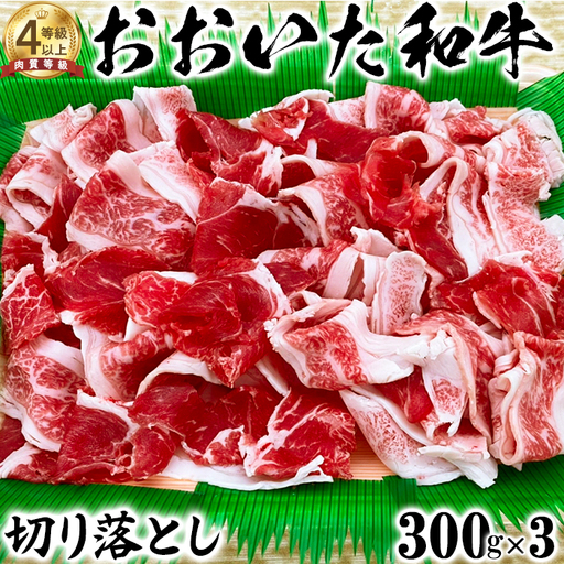 おおいた和牛 切り落とし (300g×3)【ニード牧場】 高級 国産 ブランド 黒毛 和牛 豊後牛 受賞 九州 大分県 ＜129-001＞