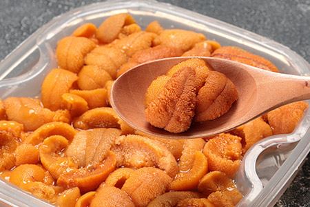 むきたて塩水ウニ(赤系含む)100～110g[10月下旬以降発送] A-81017
