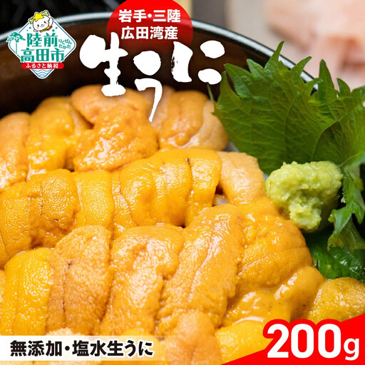 【先行予約】生うに 200g 無添加 塩水パック 生うに