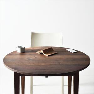 ＮＯ１ラウンドテーブル９０　ウォールナット　丸いテーブルでダイニングをカフェスペースに　ウォールナット無垢材 円テーブル ダイニングテーブル