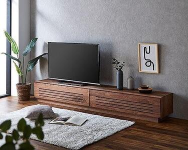 [開梱設置]テレビ台 ルーチェ 無垢 ウォールナット 幅214-244cm TV テレビボード TV台 TVボード ローボード 家具
