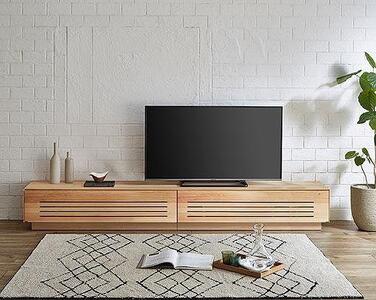 [開梱設置]テレビ台 ルーチェ 無垢 ヒノキ 幅214-244cm TV テレビボード TV台 TVボード ローボード 家具