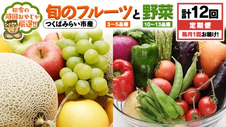 【 定期便 】 旬のフルーツ と 野菜 の セット 毎月1回1年コース(計12回)  シャインマスカット いちご メロン トマト さつまいも