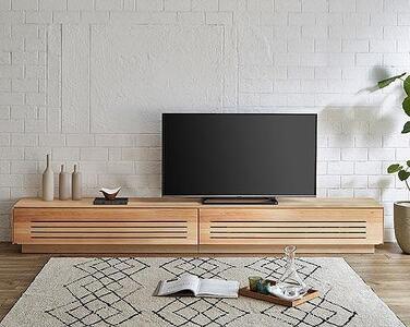 [開梱設置]テレビ台 ルーチェ 無垢 ヒノキ 幅254-304cm TV テレビボード TV台 TVボード ローボード 家具