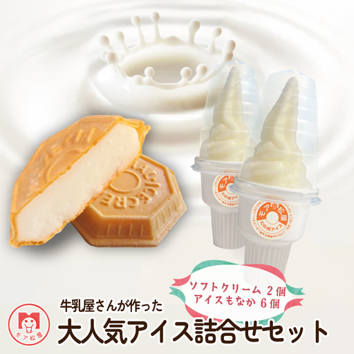 アイス アイスもなか 6個 ソフトクリーム 2個 スイーツセット