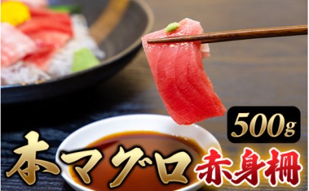 本マグロ 赤身500g（養殖） マグロ 鮪 まぐろ 赤身 刺身 サク 柵 【nks803】