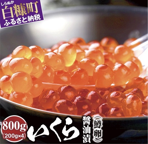 ＼高評価 4.9／ いくら醤油漬（鱒卵） 800g（200g×2パック×2箱）_K036-0979