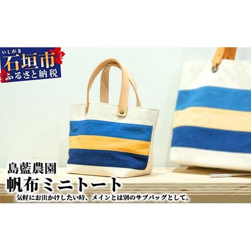 【石垣島の藍染工房】バッグ 帆布 ミニトート KB-172-1