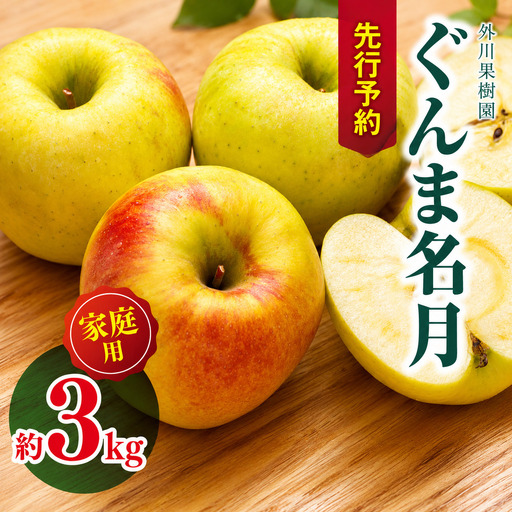 [2026年先行予約]家庭用 ぐんま名月 約3kg | 外川果樹園