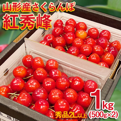 さくらんぼ 紅秀峰 ”希少な大粒”　厳選 2Lサイズ 1kg(500g×2パック）【令和9年産先行予約】FS25-570
