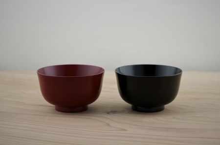 川連漆器 夫婦小町椀 漆器 [H6002]