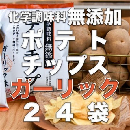 化学調味料無添加ポテトチップス　ガーリック味(55g×24袋)【1380790】