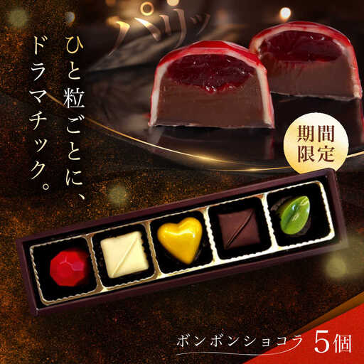 【2027年2月~発送】ボンボンショコラ 5個入り バレンタインチョコレート ホワイトデーチョコレート ちょこちょこ [SAW031]