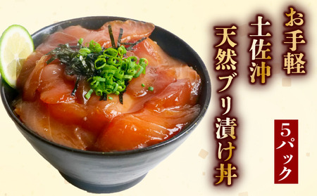 [土佐沖 丼シリーズ]お手軽! 天然 ぶり 漬け丼 80g×5袋[1305]