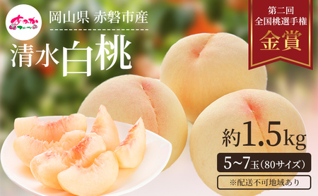 桃 先行予約 清水白桃 をお届け 約1.5kg 5〜7玉 糖度12度以上 もも モモ 桃