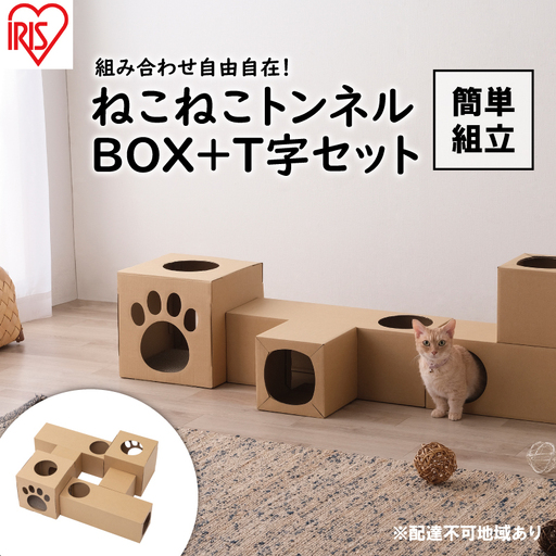 ねこねこトンネル BOX＋T字セット P-NTBT アイリスオーヤマ キャットウォーク ねこねこトンネル