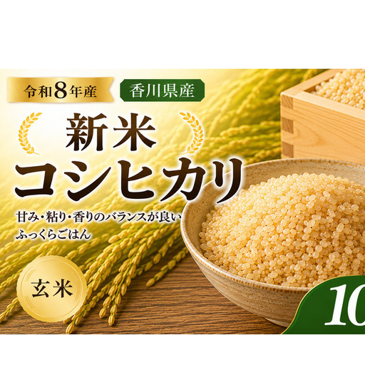 コシヒカリ 令和8年産新米 玄米 香川県産 コシヒカリ【10kg】