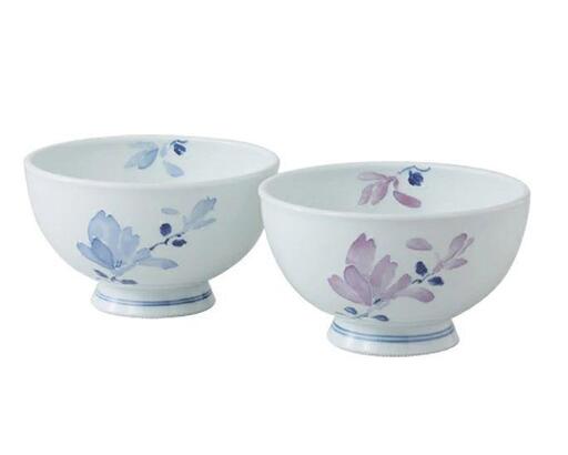 【波佐見焼】　大小ペア２個組のお茶碗 辻が花 【西海陶器】１ １１４６８｜波佐見焼 陶器