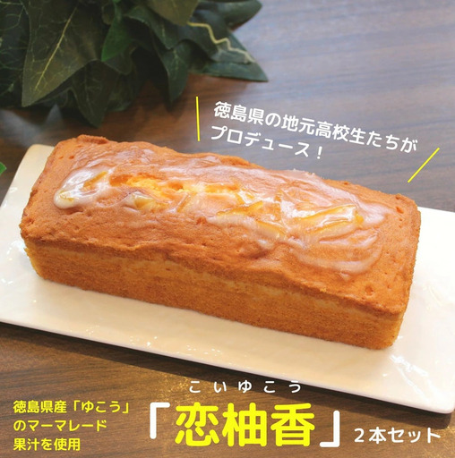 パウンドケーキ 2本 セット 国産 徳島県 スイーツ 洋菓子 柑橘 ギフト ※配送指定不可