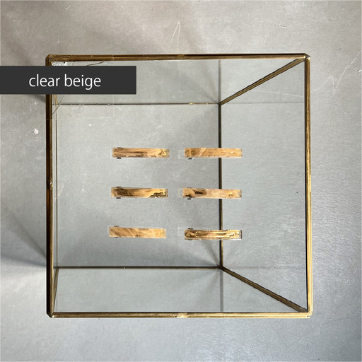 アクリル製ショートバレッタ clear beige（クリアベージュ） eME　barretta 2 short 髪留め ヘアクリップ ヘアアクセサリー こだわりの逸品 地域特産品 ギフト 自分用 人気 おすすめ