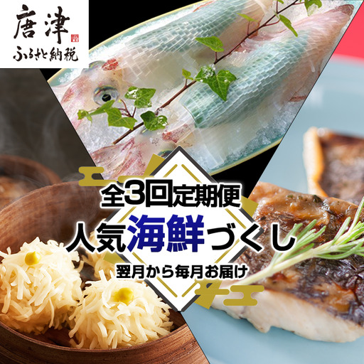 「全3回定期便」唐津で人気海鮮づくし 寄付の翌月からお届け！ 