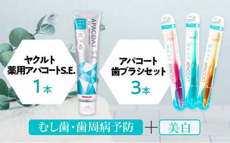 ヤクルト ハミガキセット アパコート | 日用品 歯ブラシ3本 歯磨き粉1本