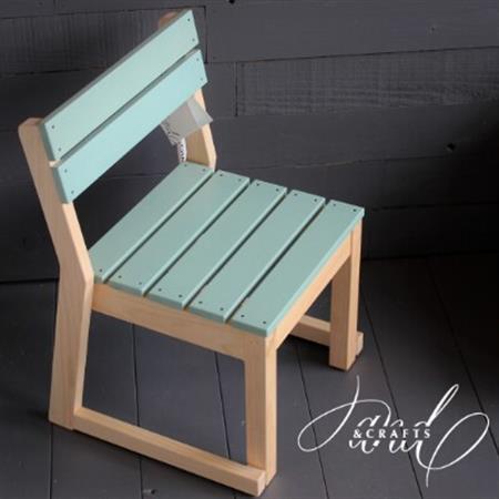 【＆CRAFTS】キッズスタッキングチェア -Blue-【1257926】