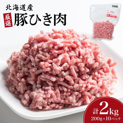 北海道産豚ひき肉2kg（200g×10パック） F21H-431