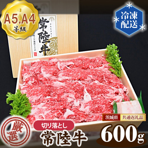 常陸牛 厳選!切り落とし 600g(A5・A4等級)[茨城県共通返礼品] No.011