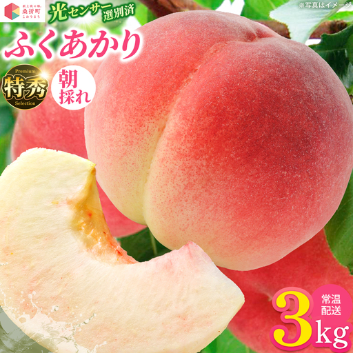 もも【ふくあかり・2027年産先行予約】特秀　3kg　桑折町産　JAふくしま未来　桃 ／ もも モモ 果物 フルーツ 旬 甘い 甘み ジューシー 果肉 果汁 新鮮 フレッシュ デザート おいしい 産地直送 桑折 こおり こおりまち 福島県 特産品 【07301-0169】