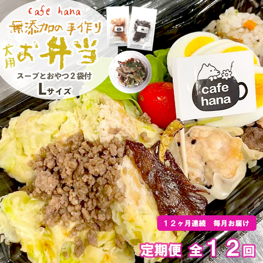 【定期便12回】わんこのお弁当セット Lサイズ