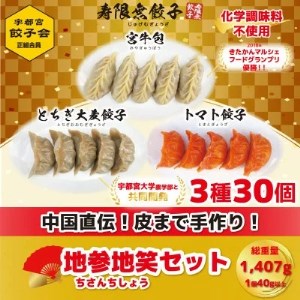 宇都宮餃子 寿限無 地参地笑セット(3種30個) ※離島への配送不可