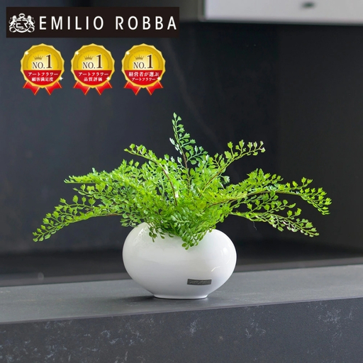 エミリオ・ロバ アジアンタム アーティフィシャルグリーン 造花 観葉植物 水やり不要 インテリア