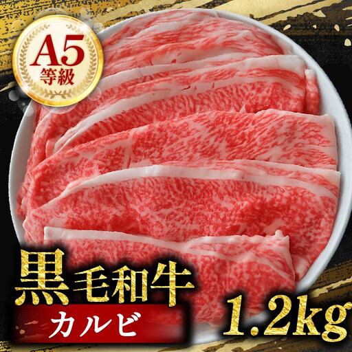  【黒毛和牛】 A5等級カルビ 切り落とし 1.2kg 200g×6 カルビ