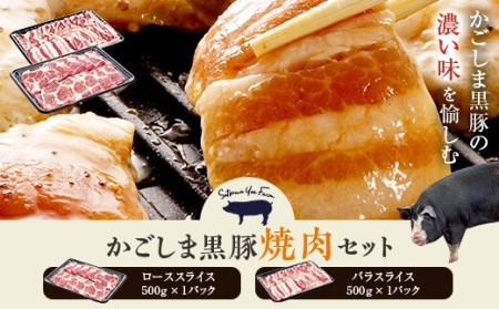 かごしま黒豚焼き肉セット 1kg (ロース肉500g･バラ肉500g) 焼肉 薩摩八重ファーム 工房みかく亭