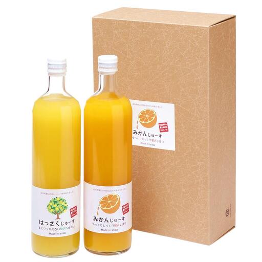 和歌山みかんジュース2種類セット（750ml×2本入）果汁100％無添加ストレート