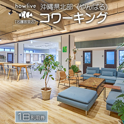 沖縄県北部（やんばる）コワーキング１日利用券【howlive名護宮里店】