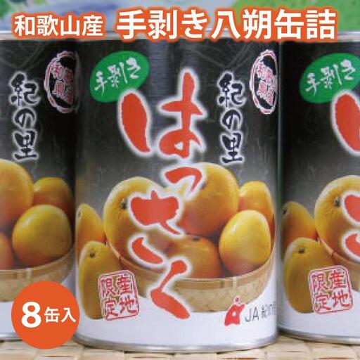 和歌山産手剥き八朔缶詰450g×8缶入り［TM14］