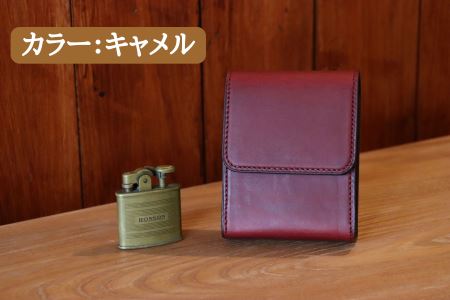 本革製たばこケース(キャメル)