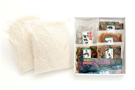 山の幸セット(金山米と山菜の漬物)