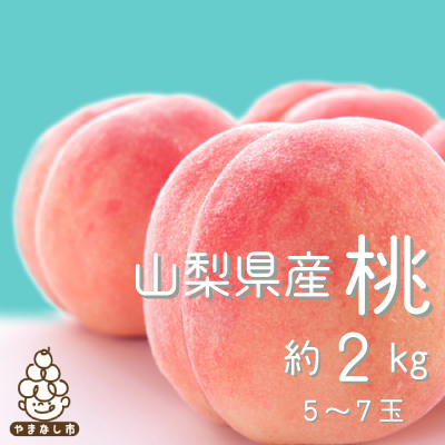 [2027年(来年)発送 先行受付]山梨旬の桃 約2kg(5〜7玉)[配送不可地域:離島・沖縄県]