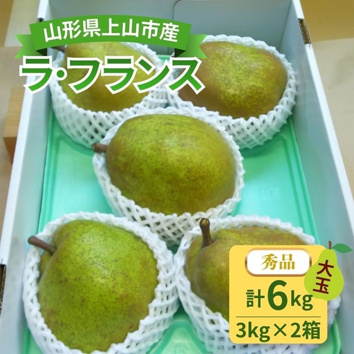西洋梨（ラ・フランス）３ｋｇ×２箱　大玉　0017-2620