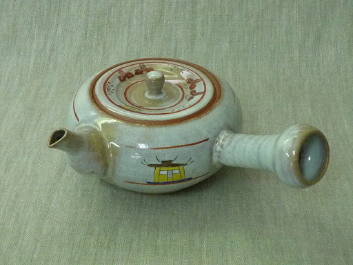 奈良絵急須 お茶 赤膚焼窯元 大塩昭山 ako004