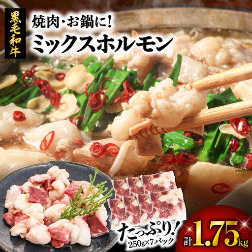 焼肉・お鍋に！ミックスホルモン1.75kg K002-005 肉 牛肉 冷凍