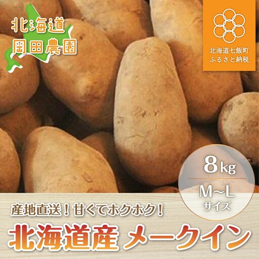 [先行予約 令和8年10月上旬発送]北海道産 型崩れしないじゃがいも「メークイン」8kg