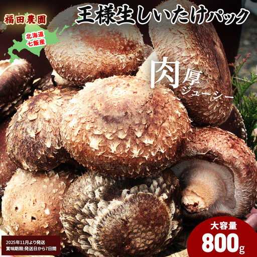 王様生しいたけパック 大容量800g 福田農園 NAT004